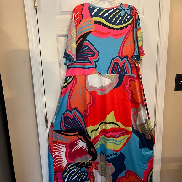 Women's Plus Size Elegant Long Evening Maxi Summer Wrap Dress 18W - 222W - Picture 4 of 12